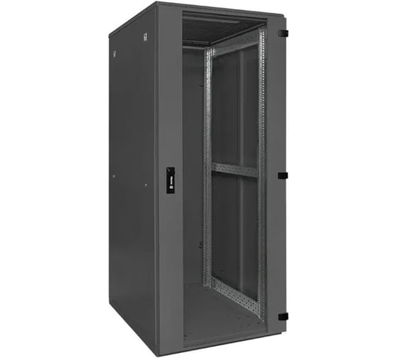 Шкаф напольный EKF 19 TERACOM PRO 42U 600x1000 мм двери стеклянная с замком-ручкой и металлическая чёрный TRP-NTC-4261-41B