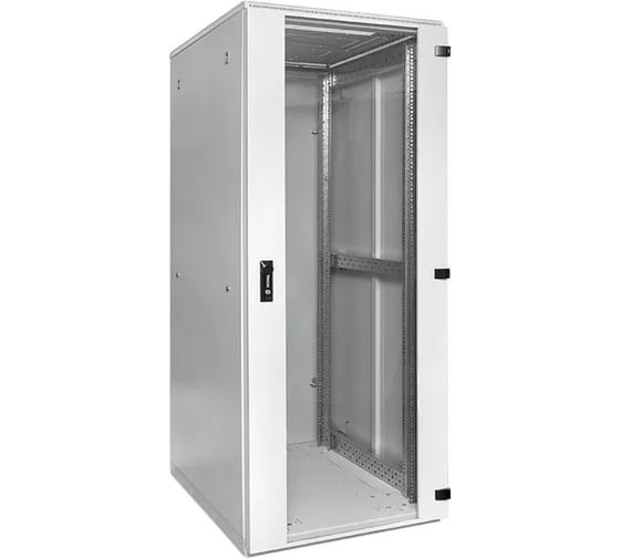 Шкаф напольный EKF 19" TERACOM PRO 18U 600x600 мм двери стеклянная с замком-ручкой и металлическая серый TRP-NTC-1866-41G