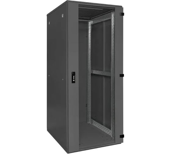 Шкаф напольный EKF 19" TERACOM PRO 42U 600x800 мм двери стеклянная с замком-ручкой и металлическая чёрный TRP-NTC-4268-41B