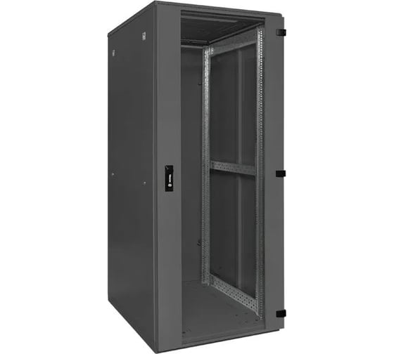 Шкаф напольный EKF 19" TERACOM PRO 33U 600x600 мм двери стеклянная с замком-ручкой и металлическая чёрный TRP-NTC-3366-41B