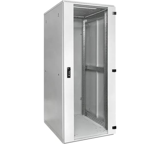 Шкаф напольный EKF 19" TERACOM PRO 18U 600x800 мм двери стеклянная с замком-ручкой и металлическая серый TRP-NTC-1868-41G