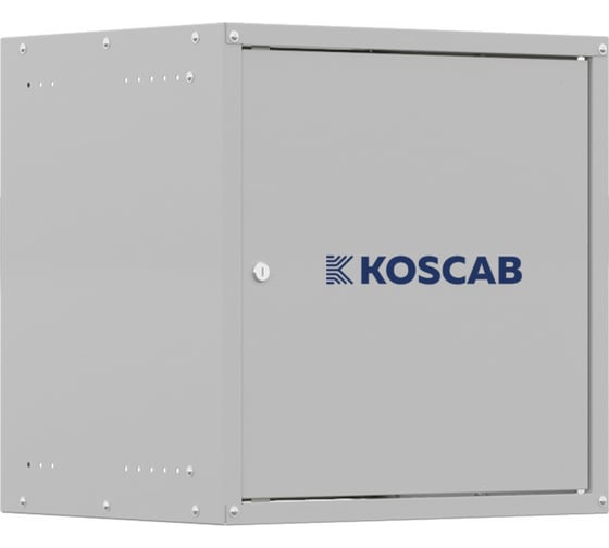 Шкаф телекоммуникационный настенный KOSCAB 9U 550х450х500мм, дверь металл, разобранный, стенки несъемные, серый RAL 7035 шт КОС- штС-9U55*45*50ДМ