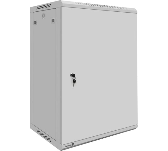 Шкаф телекоммуникационный ExeGate 19 настенный 18U EC-WM-18U.450.M.GREY 19”, 18U, 600x450x901mm ШхГхВ , передняя дверь металл, съемные боковые панели 300261