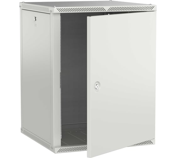 Шкаф настенный ITK LINEA W 15U 600х600мм дверь металл серый 2.0 LWR3-15U66-MF-2