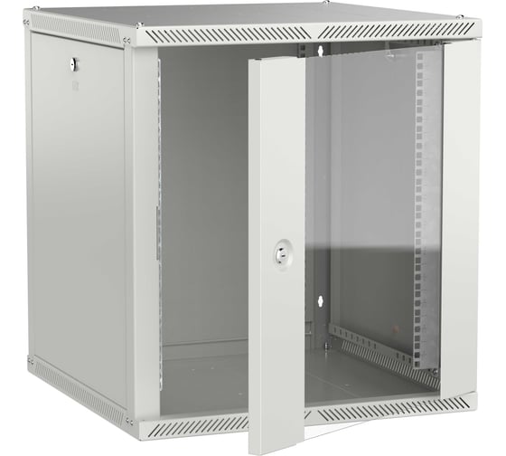 Шкаф настенный ITK LINEA W 12U 600х600мм дверь стекло серый 2.0 LWR3-12U66-GF-2