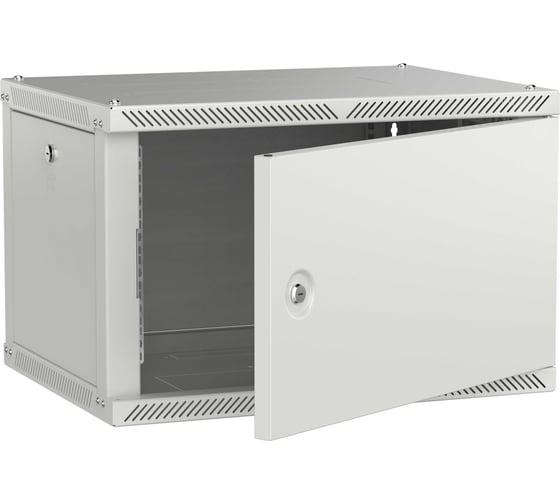 Шкаф настенный ITK LINEA W 6U 600х450мм дверь металл серый 2.0 LWR3-06U64-MF-2