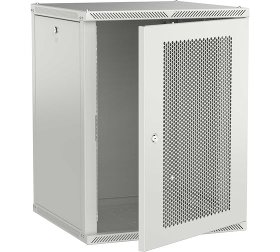 Шкаф настенный ITK LINEA W 15U 600х600мм дверь перфорированная серый 2.0 LWR3-15U66-PF-2