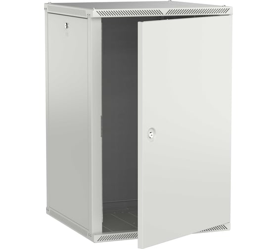 Шкаф настенный ITK LINEA W 18U 600х600мм дверь металл серый 2.0 LWR3-18U66-MF-2