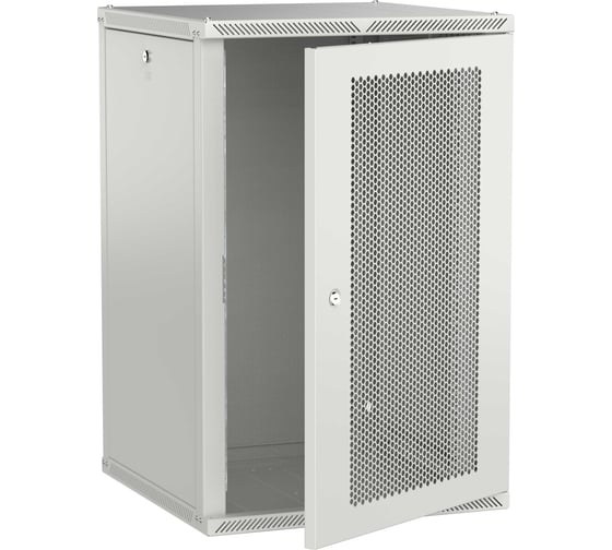Шкаф настенный ITK LINEA W 18U 600х600мм дверь перфорированная серый 2.0 LWR3-18U66-PF-2