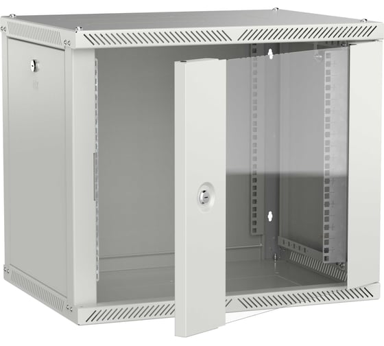 Шкаф настенный ITK LINEA W 9U 600х450мм дверь стекло серый 2.0 LWR3-09U64-GF-2