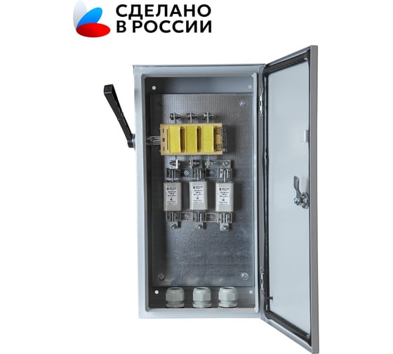 Ящик силовой Электротехник ЯРПП-100-54 УХЛ2, с ППН-33 63А, держатели медь, на два направления, IP54 ET060110