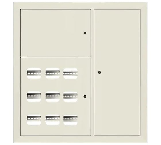 Щит этажный EKF 9 кв. RAL9002 3 окна в ряд по горизонтали (1000x950x150) PROxima mb29-v-9-ral9002-1