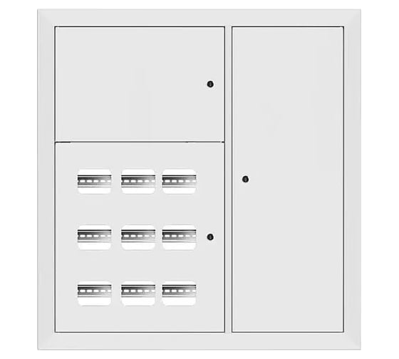 Щит этажный EKF 9 кв. RAL9003 3 окна в ряд по гориз. (1000x950x150) PROxima mb29-v-9-ral9003-1