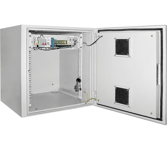 Шкаф уличный навесной ITK LINEA O 19", 12U, 650х600мм, IP55, металлическая дверь, серый LO35-12U66-M55