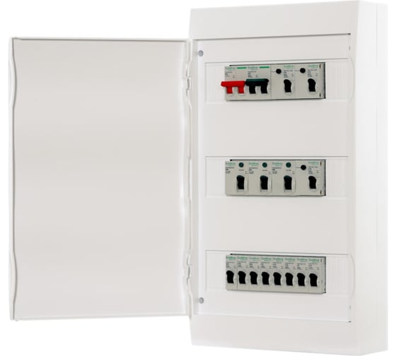 Навесной корпус Systeme Electric ( Schneider Electric) City9 Box с белой дверцей 3ряд/36мод (ранее MIP12312T) EZ9E312P2SRU