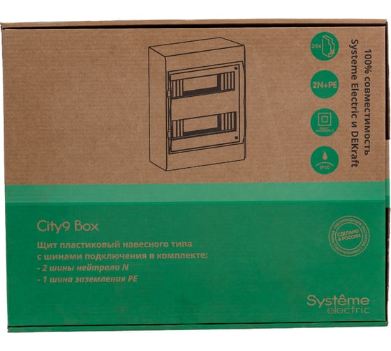 Навесной корпус Systeme Electric ( Schneider Electric) City9 Box с белой дверцей 2ряд/24мод (ранее MIP12212) EZ9E212P2SRU