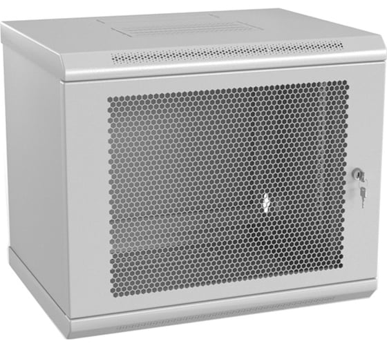 Настенный шкаф Hyperline TWL-0666-SD-RAL7035 19-дюймовый (19"), 6U, 367x600х600мм, металлический 432747