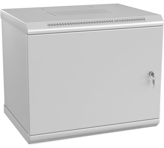 Настенный шкаф Hyperline TWL-0645-SR-RAL7035 19-дюймовый (19"), 6U, 367x600х450мм, металлический 432731 1