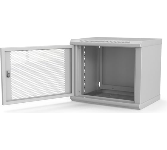 Настенный шкаф Hyperline TWL-0966-SD-RAL7035 19-дюймовый (19"), 9U, 500x600х600мм, металлический 432748