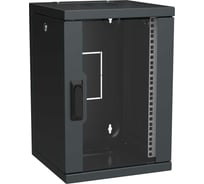 Шкаф IEK ITK LINEA WS 10" 9U 320x310мм дверь стеклянный, черный LWS5-09U33-GF