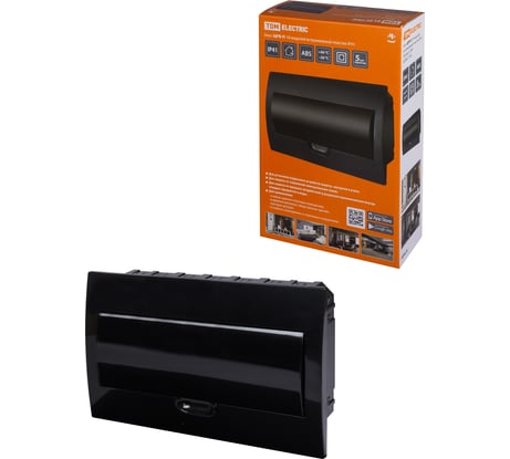 Встраиваемый бокс TDM ELECTRIC ЩРВ-П-18 модулей, пластик, IP41, Антрацит SQ0902-1005