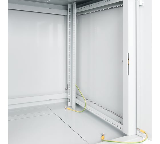 Настенный разборный шкаф КДДС 19", 15U, стеклянная дверь, 600x600, серый УТ000003574