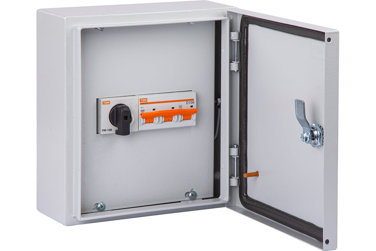 Ящик с рубильником TDM ЯРП-100А модульный IP54 РМ-100 + ВА 47-100 ...