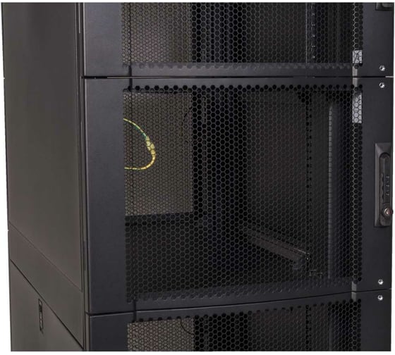 Шкаф LANMASTER DCS 42U 600x1070 мм, 4 секции, двери с перфорацией, с боковыми панелями, черный LAN-DC-CBP4-42Ux6x10