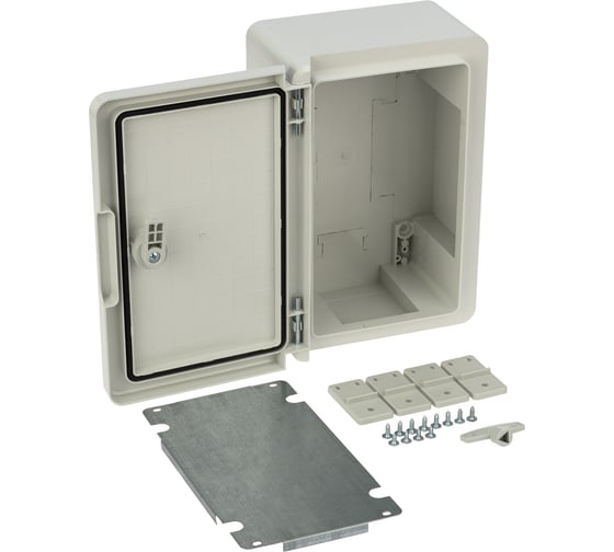 Щит с монтажной панелью REXANT пластиковый ЩМПп 300x200x130 мм ABS УХЛ1 IP65 11-0400