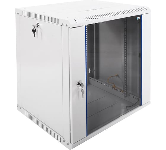 Телекоммуникационный настенный разборный шкаф ЦМО 12U 600x520 дверь стекло ШРН-Э-12.500 1