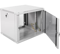 Телекоммуникационный настенный разборный шкаф ЦМО 9U 600x520 дверь стекло ШРН-Э-9.500