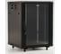 Настенный 19-дюймовый шкаф Hyperline 22U, 1098x600x600мм, стеклянная дверь с перфорацией по бокам, ручка с замком, с возможностью установки на ножки (в комплекте), цвет черный, разобранный 395583 6