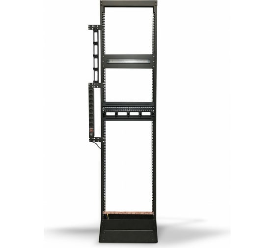 Открытая 19-дюймовая стойка Hyperline 42U, однорамная, цвет черный RAL 9005 451300