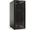 Напольный 19-дюймовый шкаф Hyperline 32U, 1610x800x800мм (ВxШxГ), передняя дверь стеклянная, задняя дверь сплошная, ручка с замком, 2 вертикальныx кабельныx организатора, черный, разобранный 395992 1