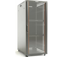 Напольный 19-дюймовый шкаф Hyperline 42U, 2055x600x800мм (ВxШxГ), передняя стеклянная дверь со стальными перфорированными боковинами, задняя дверь сплошная, ручка с замком, серый, разобранный 451959