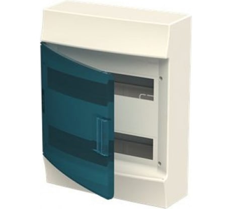 Настенный бокс ABB mistral41 24 модуля, зеленая прозрачная дверь, с клеммами 1SPE007717F0521