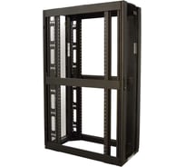 Шкаф DCS 42U LANMASTER 600x1200 мм, с перфорированными дверьми, без боковых панелей, черный LAN-DC-CBP-42Ux6x12