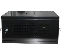 Настенный разборный шкаф КДДС 19", 15u, перфорированная дверь, 600x600, черный УТ-00001093