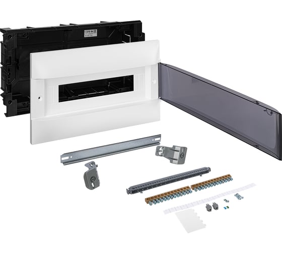 Пластиковый щиток Legrand Practibox S  Встраиваемый 1X18 Дымчатая дверь 137556