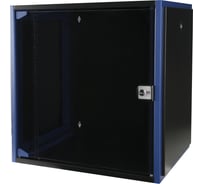 Настенный шкаф DATAREX 19 дюймов 12u 600x450 стеклянная дверь, черный DR-600211