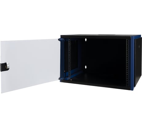 Настенный шкаф DATAREX 19 дюймов 7u 600x600 стеклянная дверь, черный DR-600021