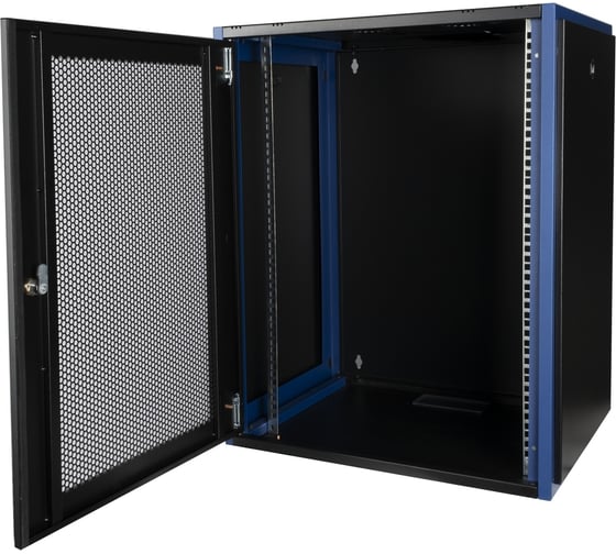 Настенный шкаф DATAREX 19 дюймов 15u 600x600 перфорированная дверь, черный DR-620321
