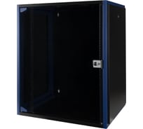 Настенный шкаф DATAREX 19 дюймов 15u 600x450 стеклянная дверь, черный DR-600311