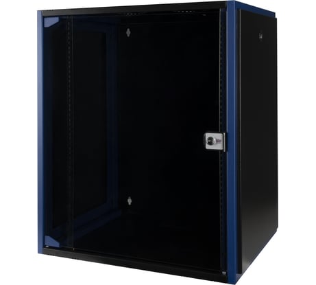 Настенный шкаф DATAREX 19 дюймов 15u 600x600 стеклянная дверь, черный DR-600321