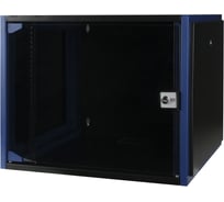 Настенный шкаф DATAREX 19 дюймов 9u 600x450 стеклянная дверь, черный DR-600111