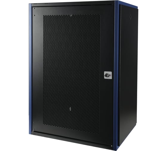 Настенный шкаф DATAREX 19 дюймов 18u 600x450 перфорированная дверь, черный DR-620411