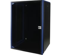 Настенный шкаф DATAREX 19 дюймов 18u 600x600 стеклянная дверь, черный DR-600421