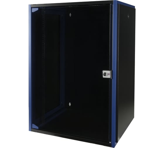 Настенный шкаф DATAREX 19 дюймов 18u 600x600 стеклянная дверь, черный DR-600421