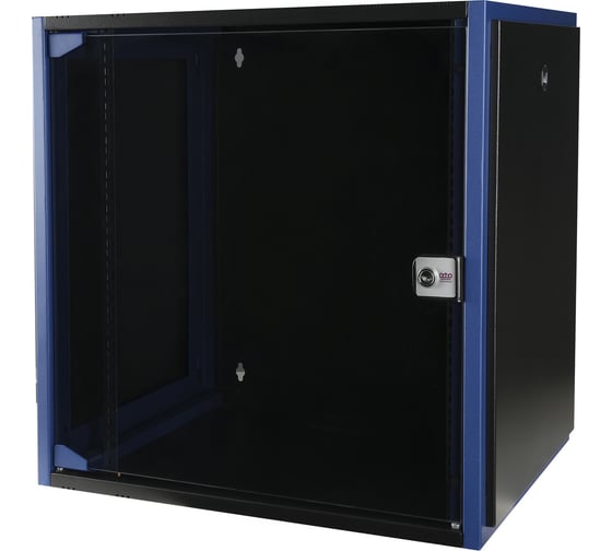Настенный шкаф DATAREX 19 дюймов 12u 600x600 стеклянная дверь, черный DR-600221 1