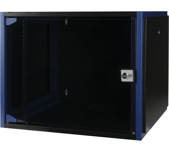 Настенный шкаф DATAREX 19 дюймов 9u 600x600 стеклянная дверь, черный DR-600121